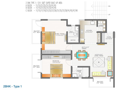2 BHK - Tyoe 1
